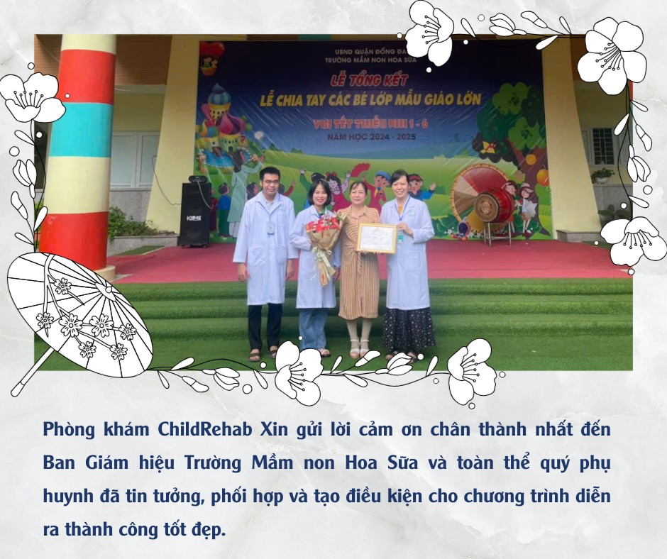 ChildRehab Mang Chương Trình Khám Sàng Lọc Can Thiệp Sớm Miễn Phí Đến Mầm Non Hoa Sữa